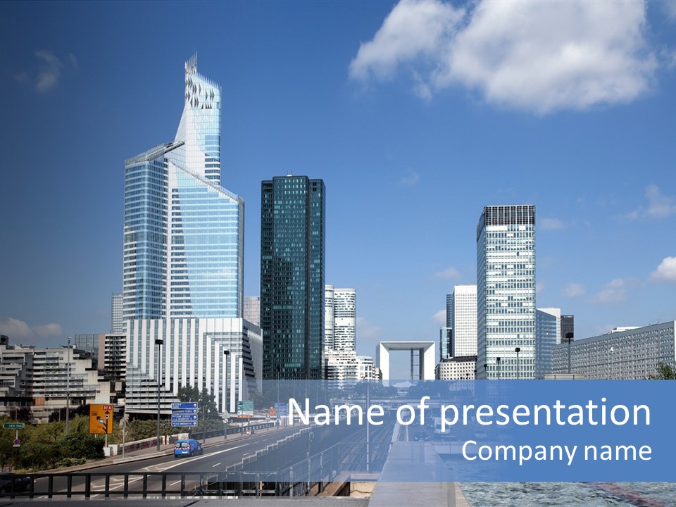 Panorama Europe Paysage Urbain PowerPoint Template