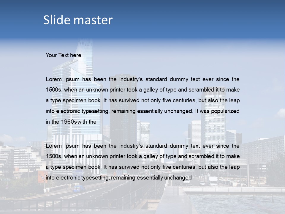 Panorama Europe Paysage Urbain PowerPoint Template