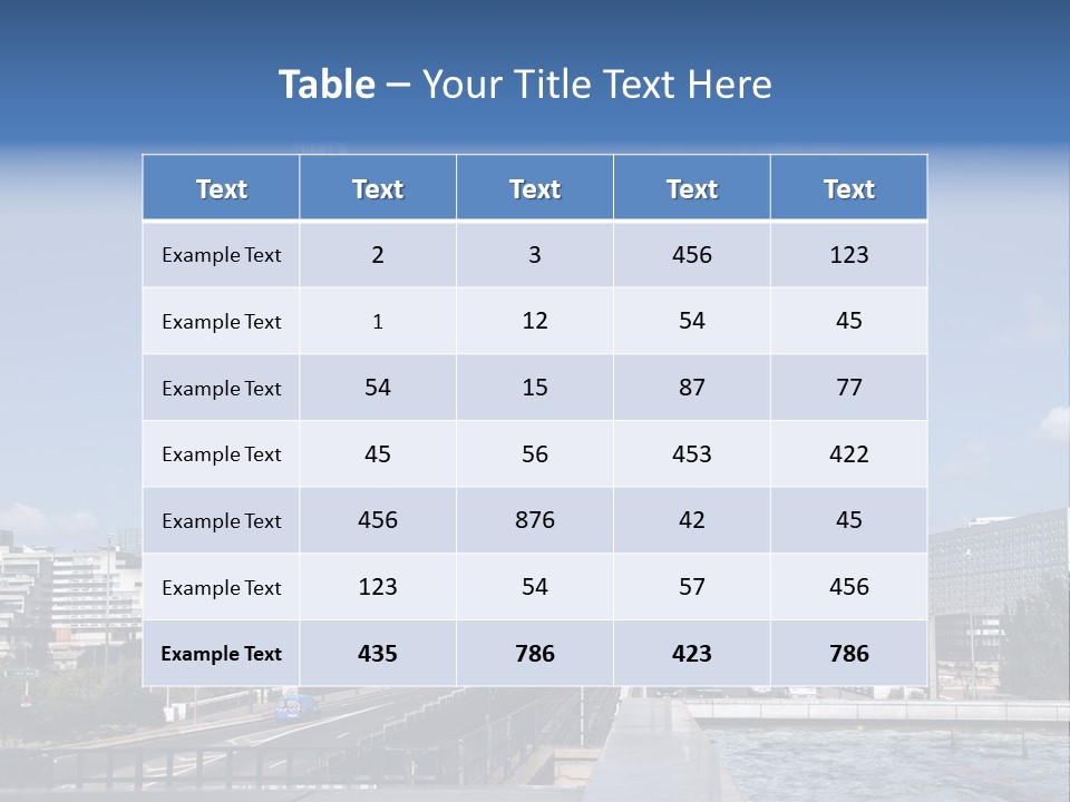 Panorama Europe Paysage Urbain PowerPoint Template