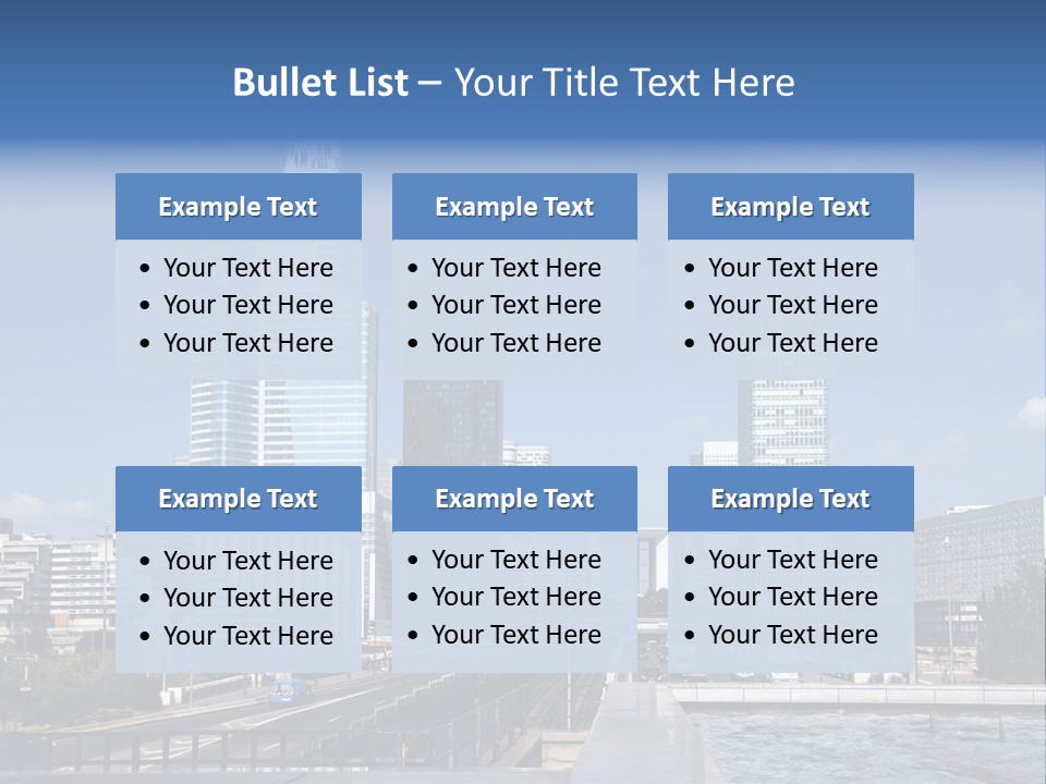 Panorama Europe Paysage Urbain PowerPoint Template