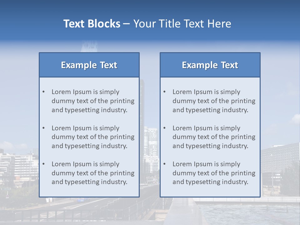 Panorama Europe Paysage Urbain PowerPoint Template