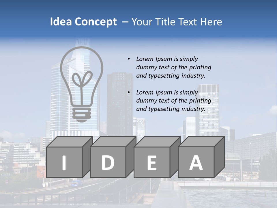 Panorama Europe Paysage Urbain PowerPoint Template