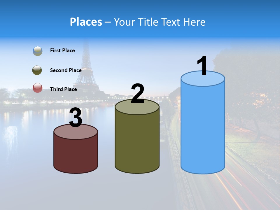 Tour Eiffel Illumin Nuit PowerPoint Template