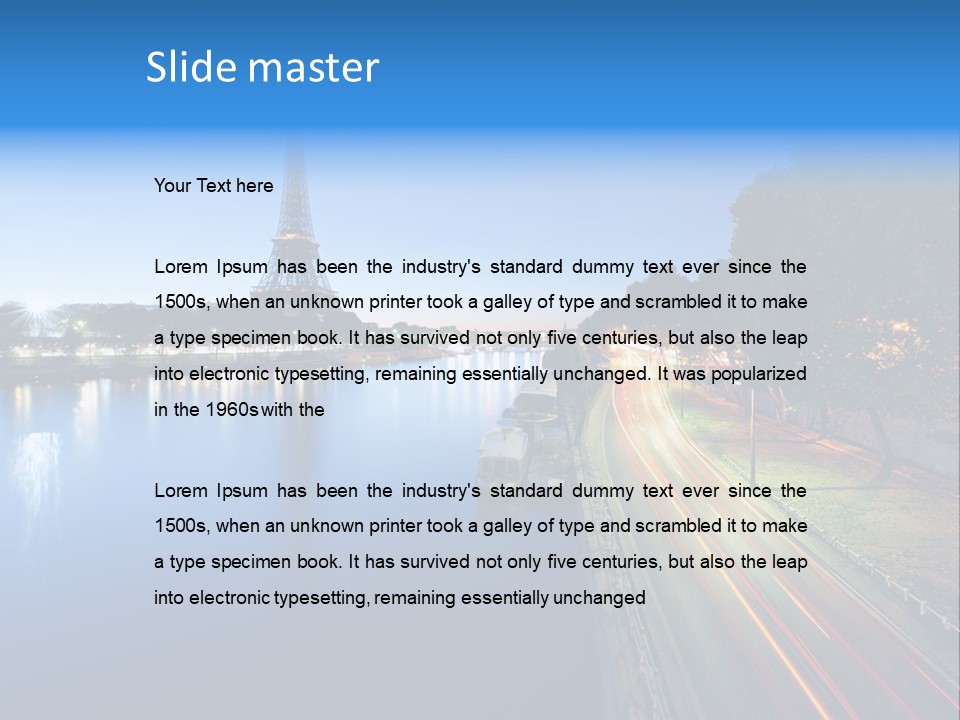 Tour Eiffel Illumin Nuit PowerPoint Template