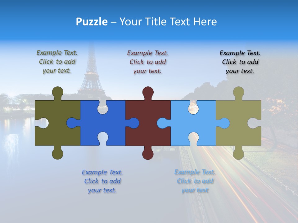 Tour Eiffel Illumin Nuit PowerPoint Template