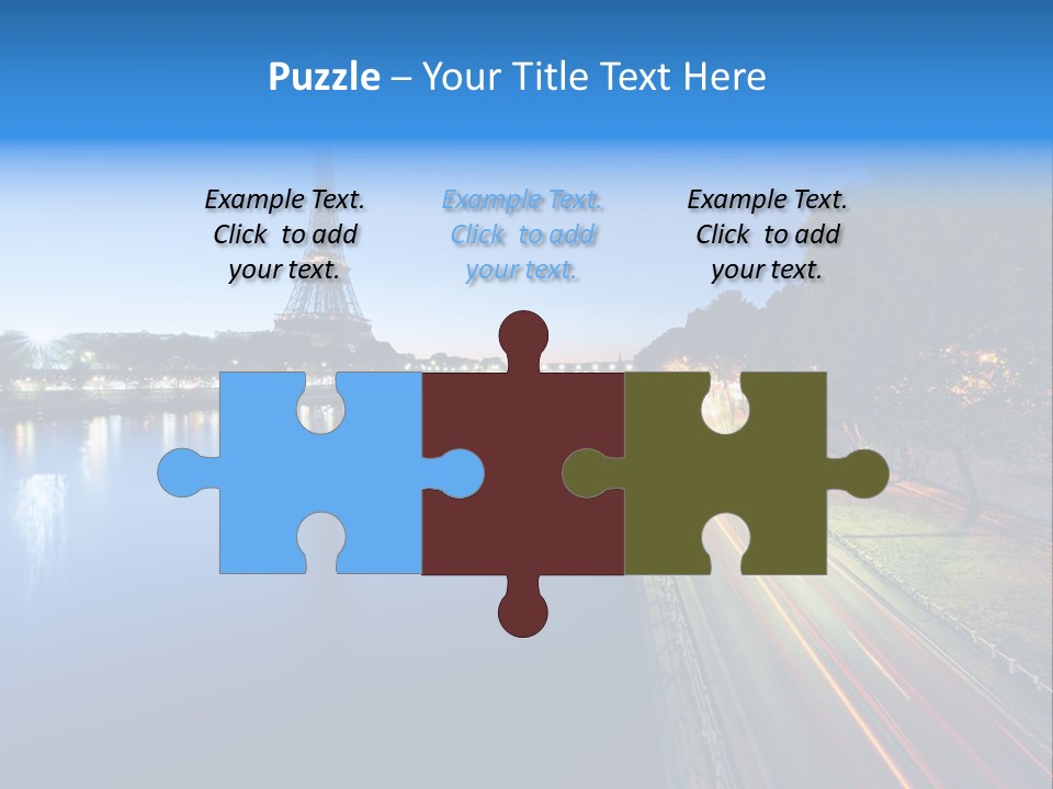 Tour Eiffel Illumin Nuit PowerPoint Template