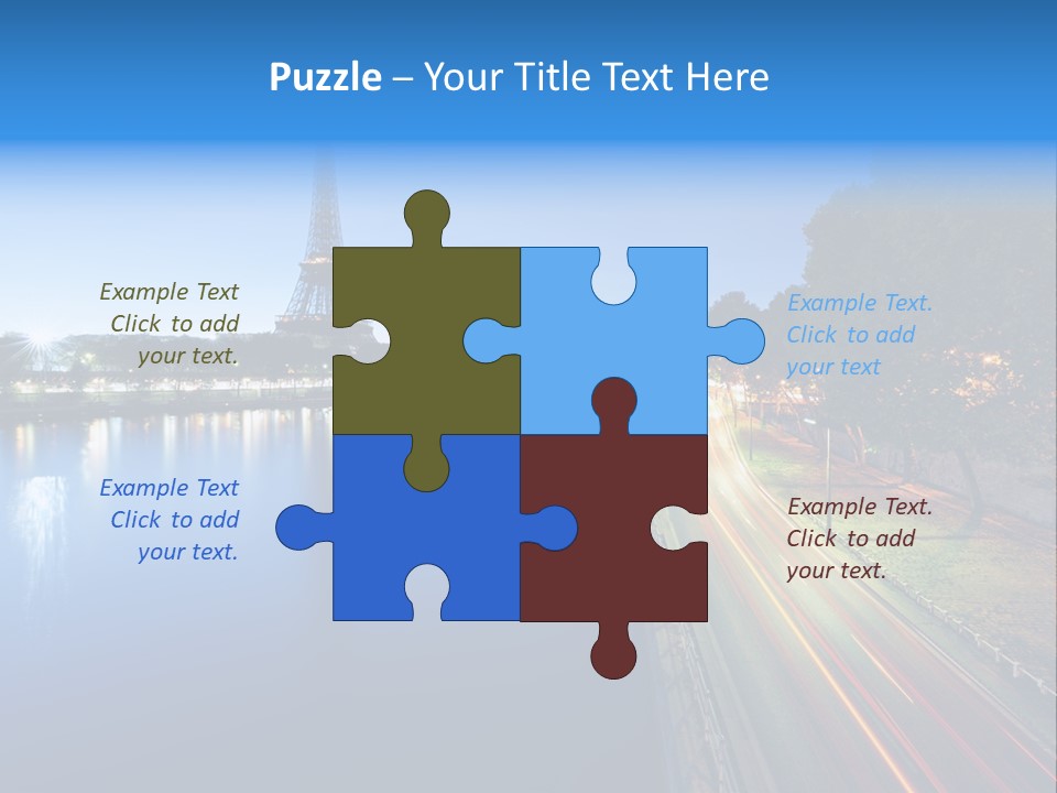 Tour Eiffel Illumin Nuit PowerPoint Template