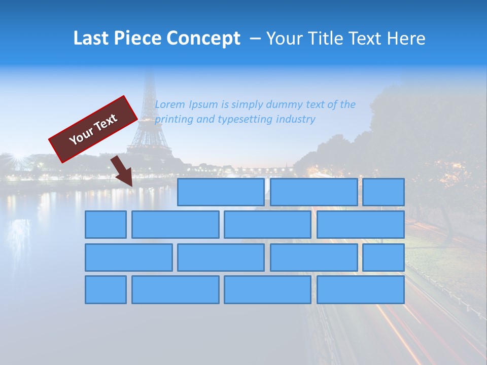 Tour Eiffel Illumin Nuit PowerPoint Template