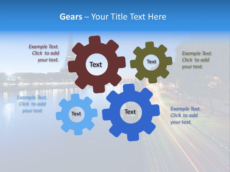 Tour Eiffel Illumin Nuit PowerPoint Template