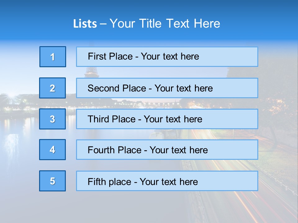 Tour Eiffel Illumin Nuit PowerPoint Template