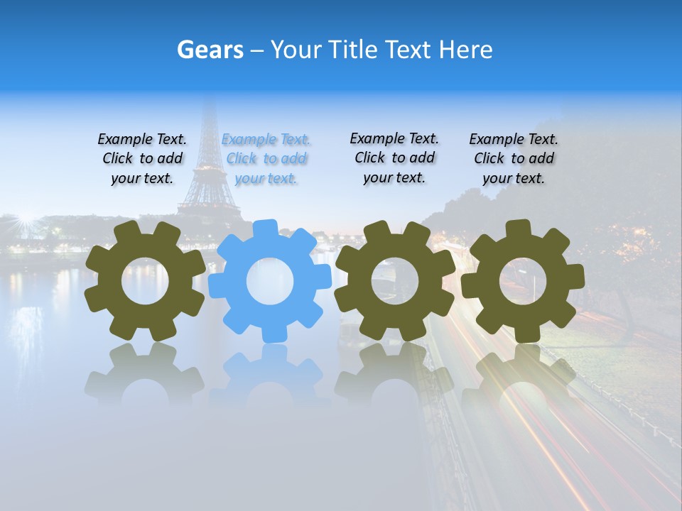 Tour Eiffel Illumin Nuit PowerPoint Template