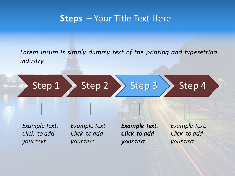 Tour Eiffel Illumin Nuit PowerPoint Template