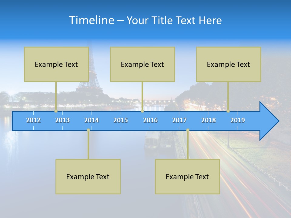 Tour Eiffel Illumin Nuit PowerPoint Template