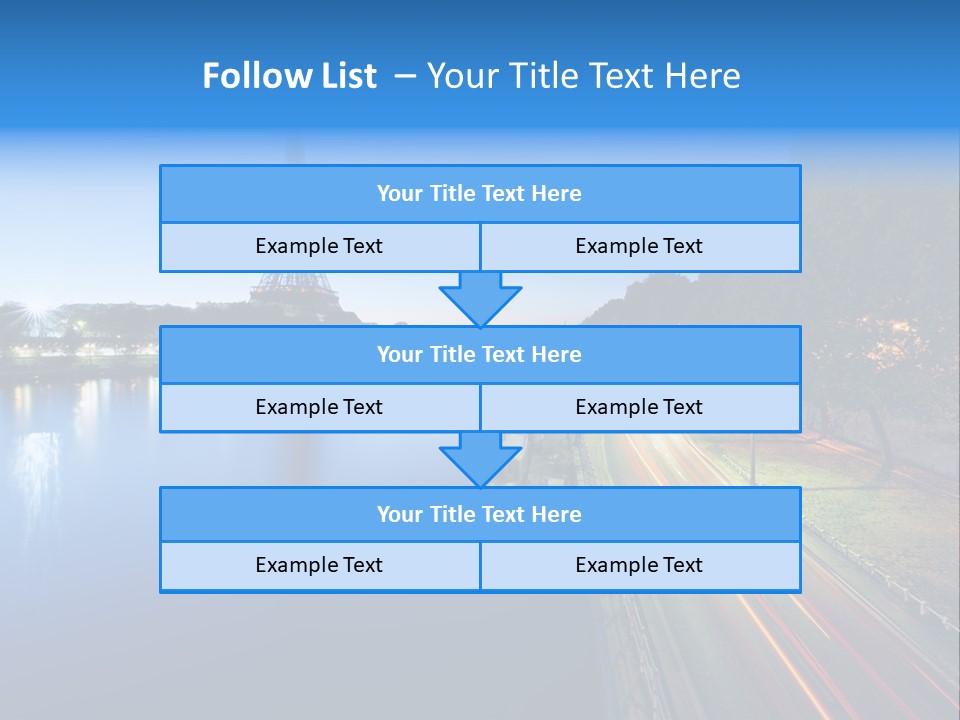 Tour Eiffel Illumin Nuit PowerPoint Template