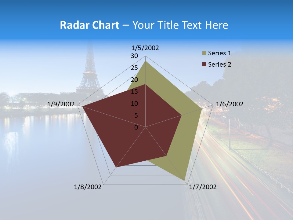 Tour Eiffel Illumin Nuit PowerPoint Template
