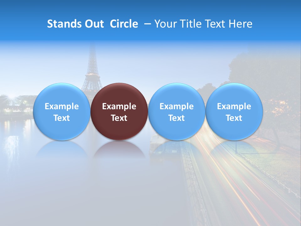 Tour Eiffel Illumin Nuit PowerPoint Template