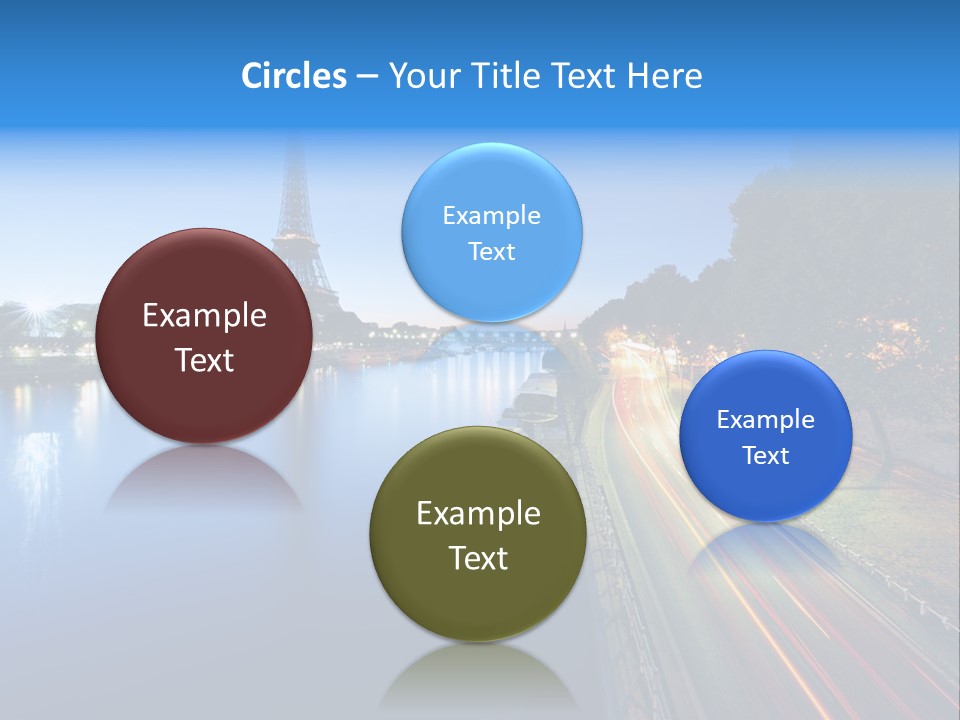 Tour Eiffel Illumin Nuit PowerPoint Template