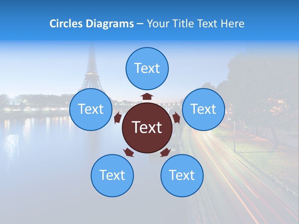Tour Eiffel Illumin Nuit PowerPoint Template
