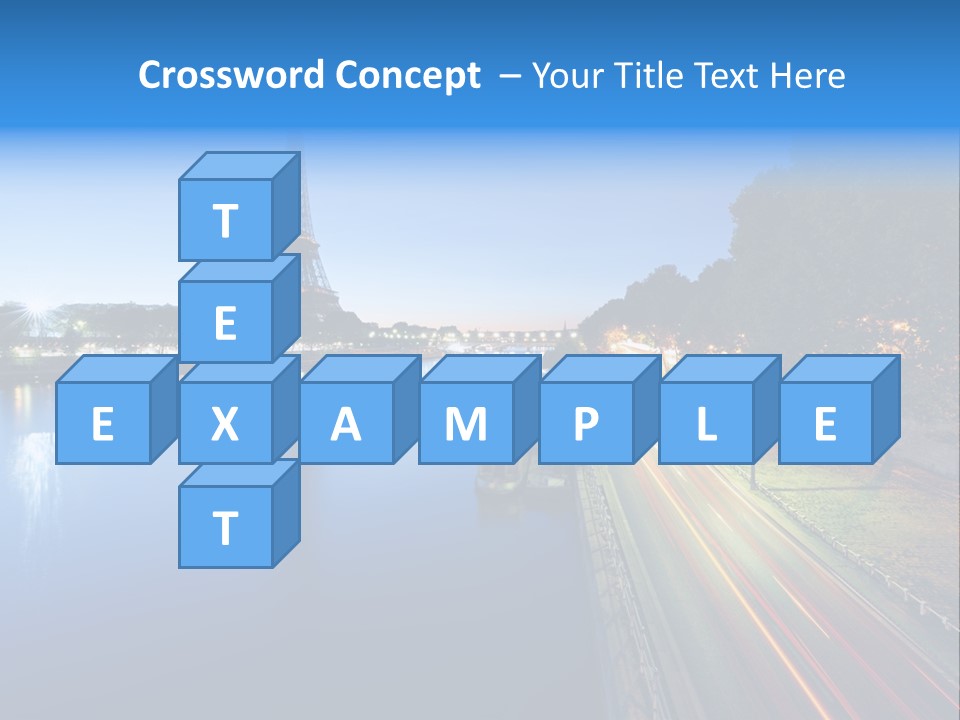 Tour Eiffel Illumin Nuit PowerPoint Template