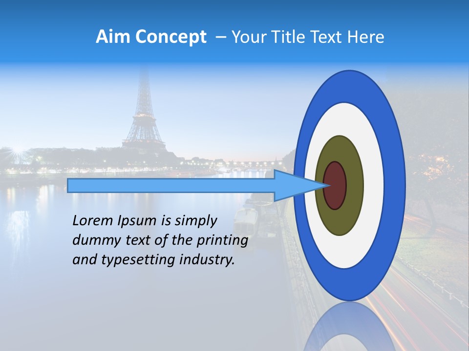 Tour Eiffel Illumin Nuit PowerPoint Template