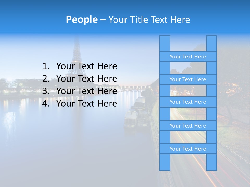 Tour Eiffel Illumin Nuit PowerPoint Template