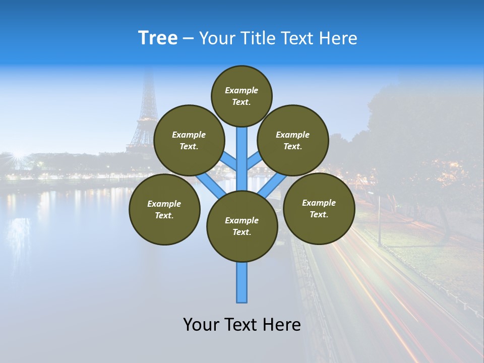 Tour Eiffel Illumin Nuit PowerPoint Template