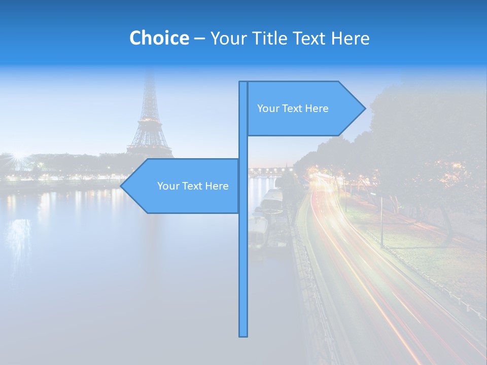 Tour Eiffel Illumin Nuit PowerPoint Template