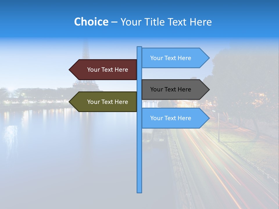 Tour Eiffel Illumin Nuit PowerPoint Template