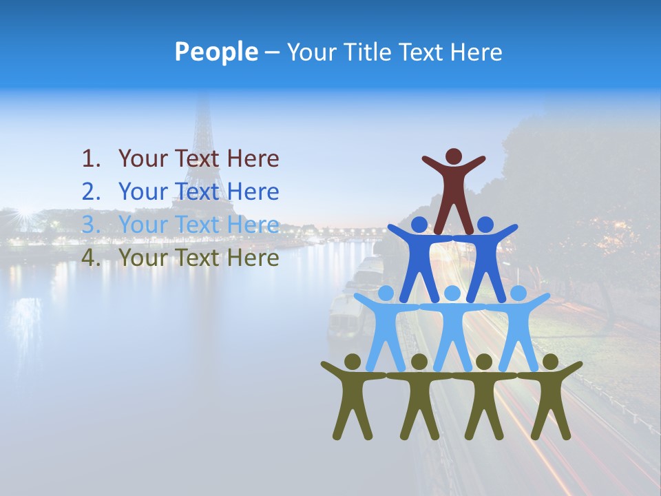 Tour Eiffel Illumin Nuit PowerPoint Template