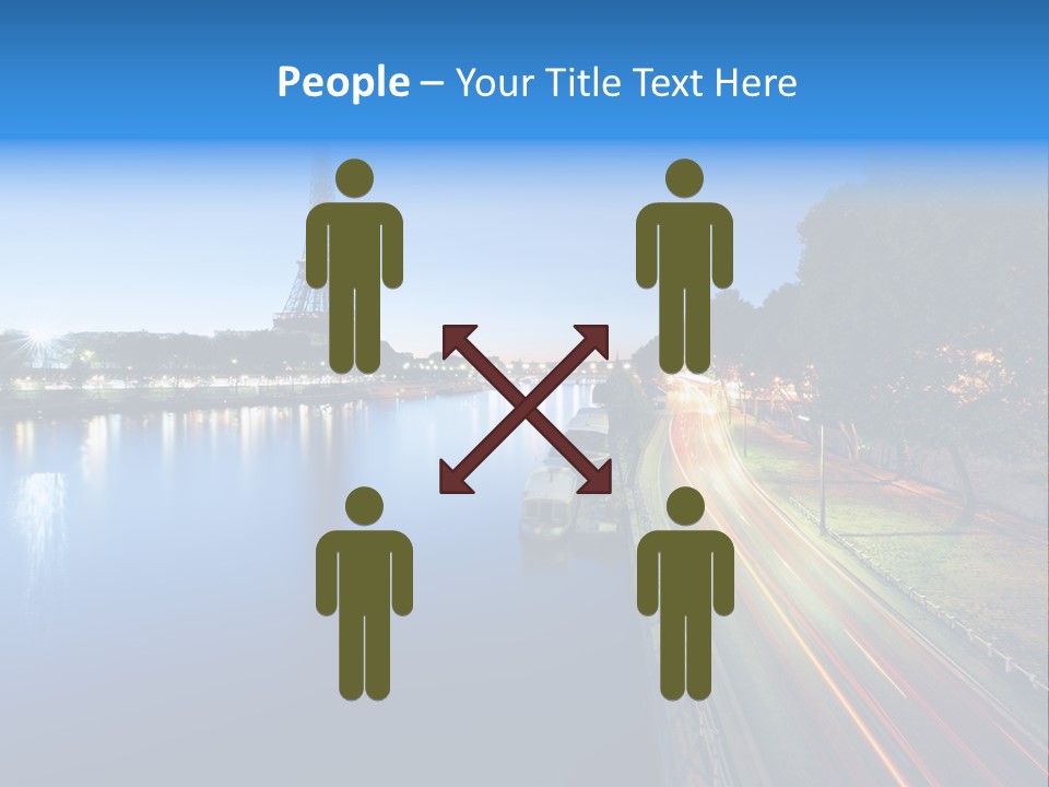 Tour Eiffel Illumin Nuit PowerPoint Template