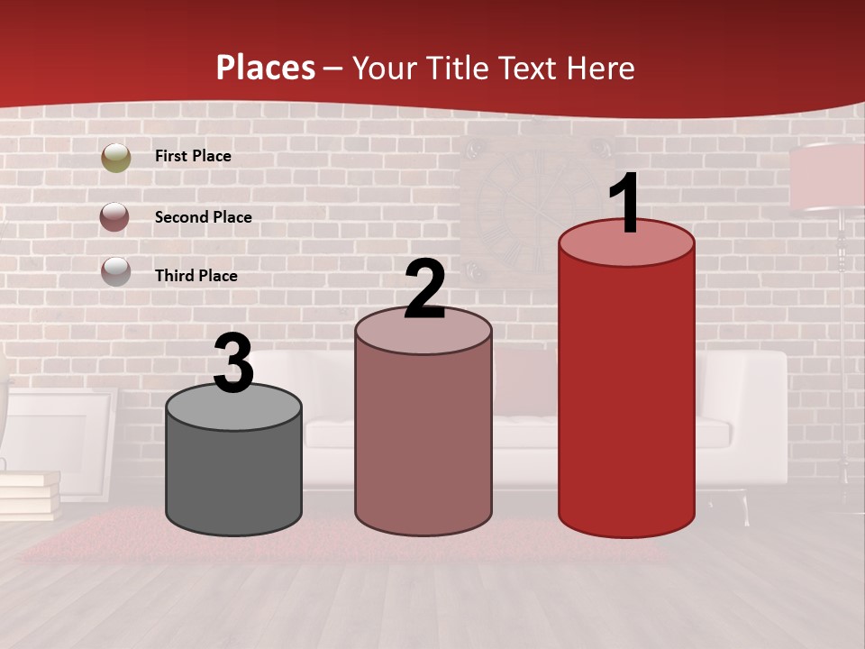 Room Wooden Clock PowerPoint Template