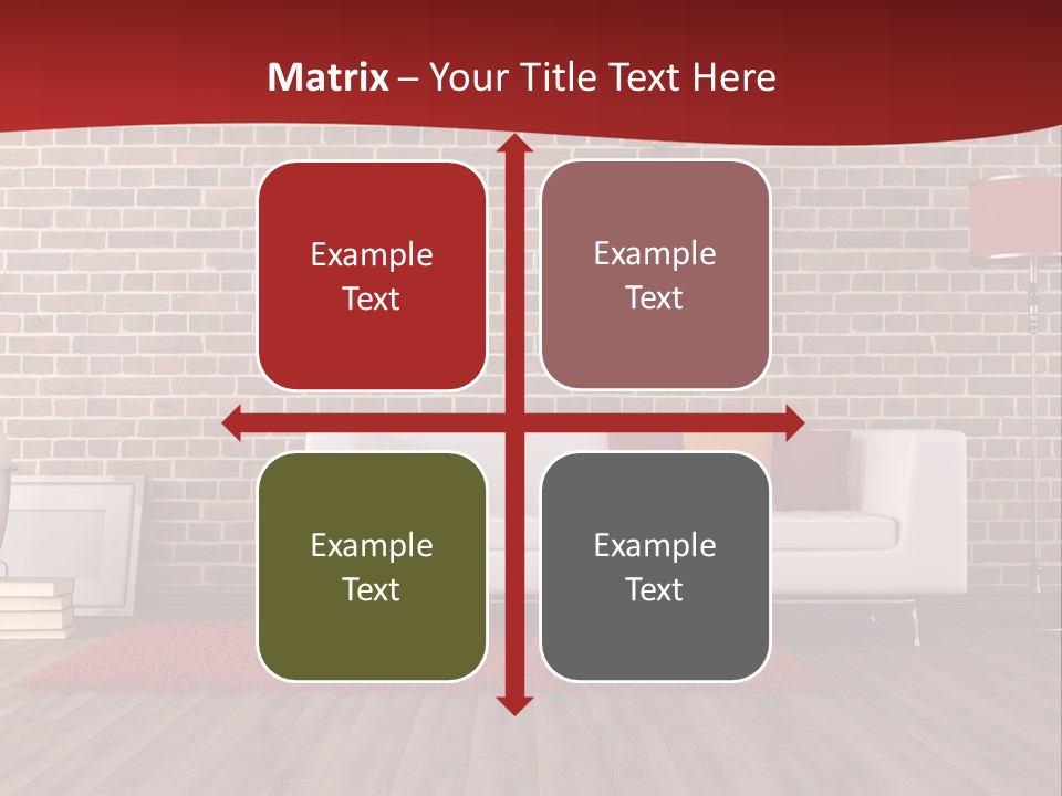 Room Wooden Clock PowerPoint Template