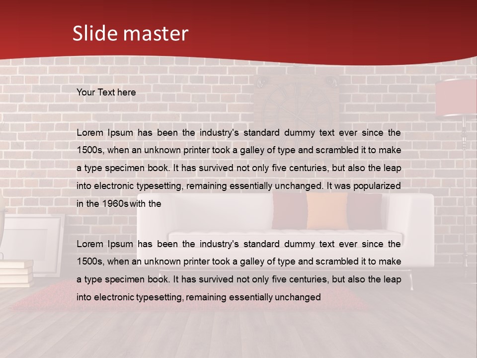 Room Wooden Clock PowerPoint Template