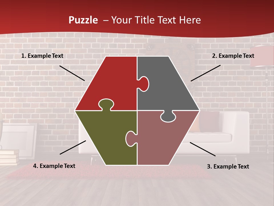 Room Wooden Clock PowerPoint Template