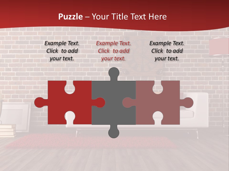 Room Wooden Clock PowerPoint Template