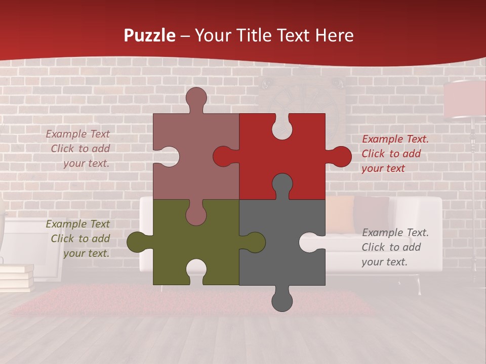 Room Wooden Clock PowerPoint Template