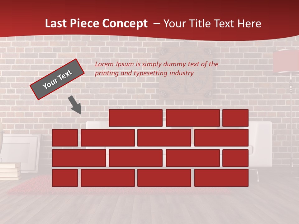 Room Wooden Clock PowerPoint Template