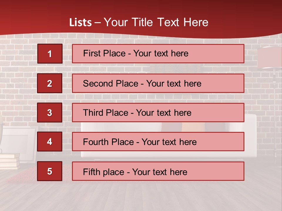 Room Wooden Clock PowerPoint Template