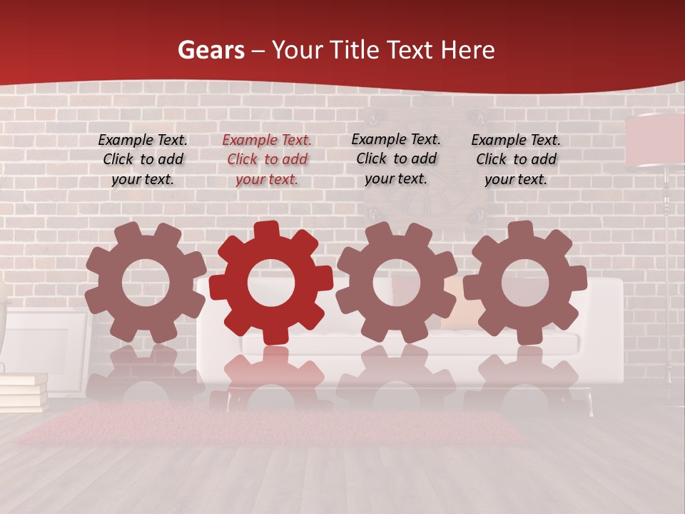 Room Wooden Clock PowerPoint Template