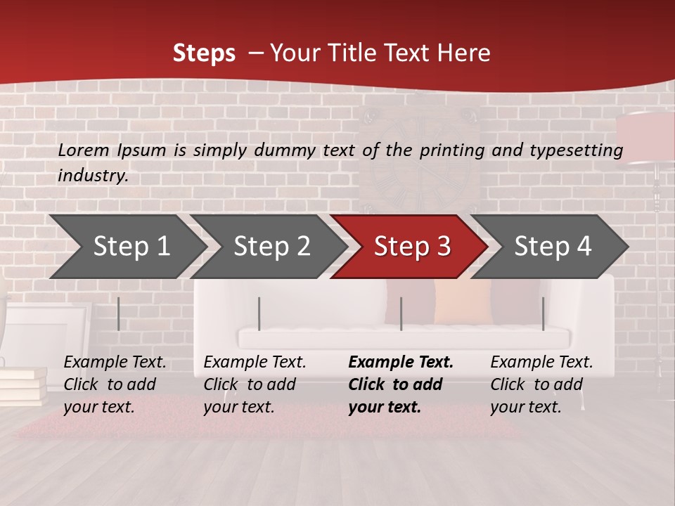 Room Wooden Clock PowerPoint Template