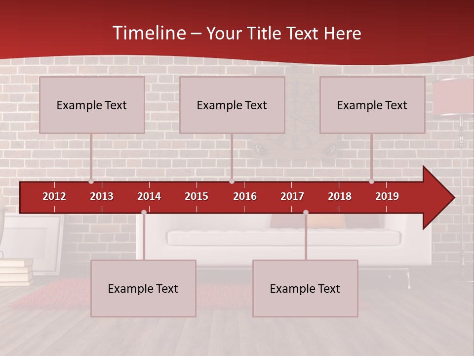 Room Wooden Clock PowerPoint Template