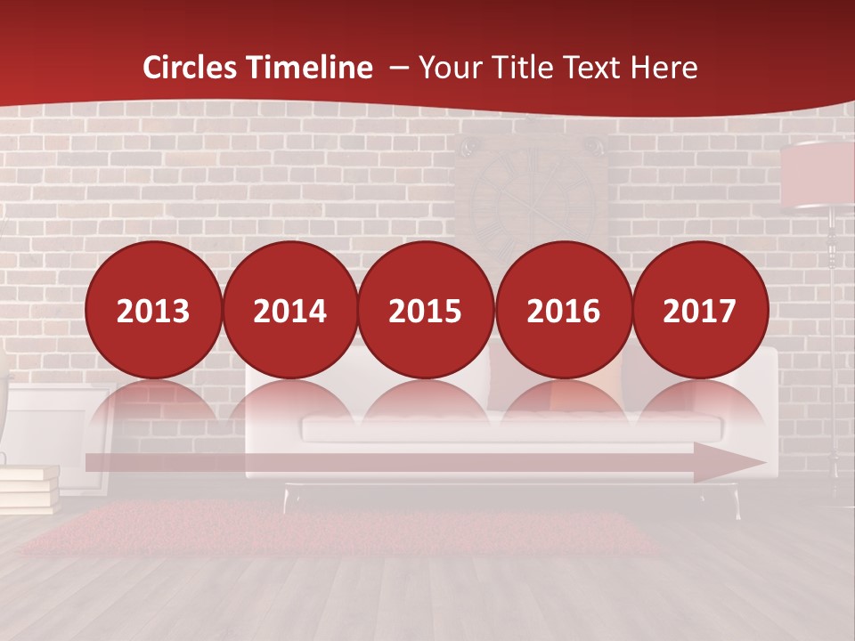 Room Wooden Clock PowerPoint Template