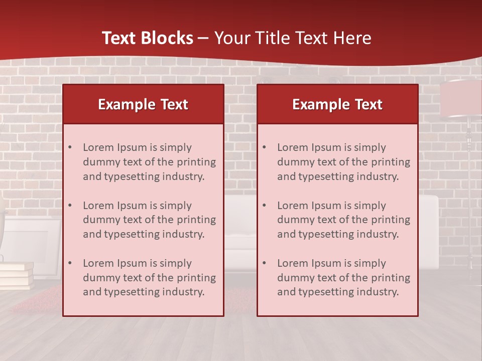 Room Wooden Clock PowerPoint Template