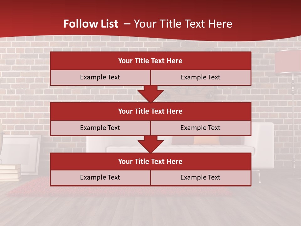 Room Wooden Clock PowerPoint Template