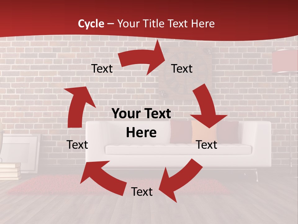 Room Wooden Clock PowerPoint Template