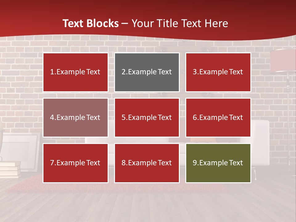 Room Wooden Clock PowerPoint Template