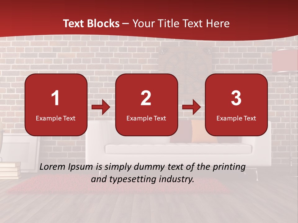 Room Wooden Clock PowerPoint Template