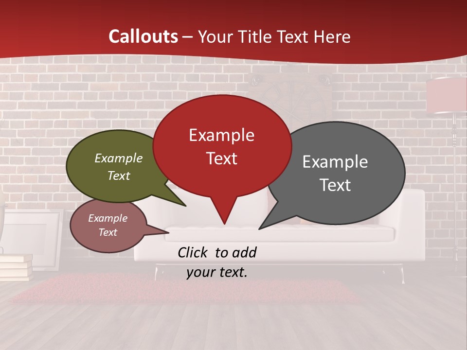 Room Wooden Clock PowerPoint Template