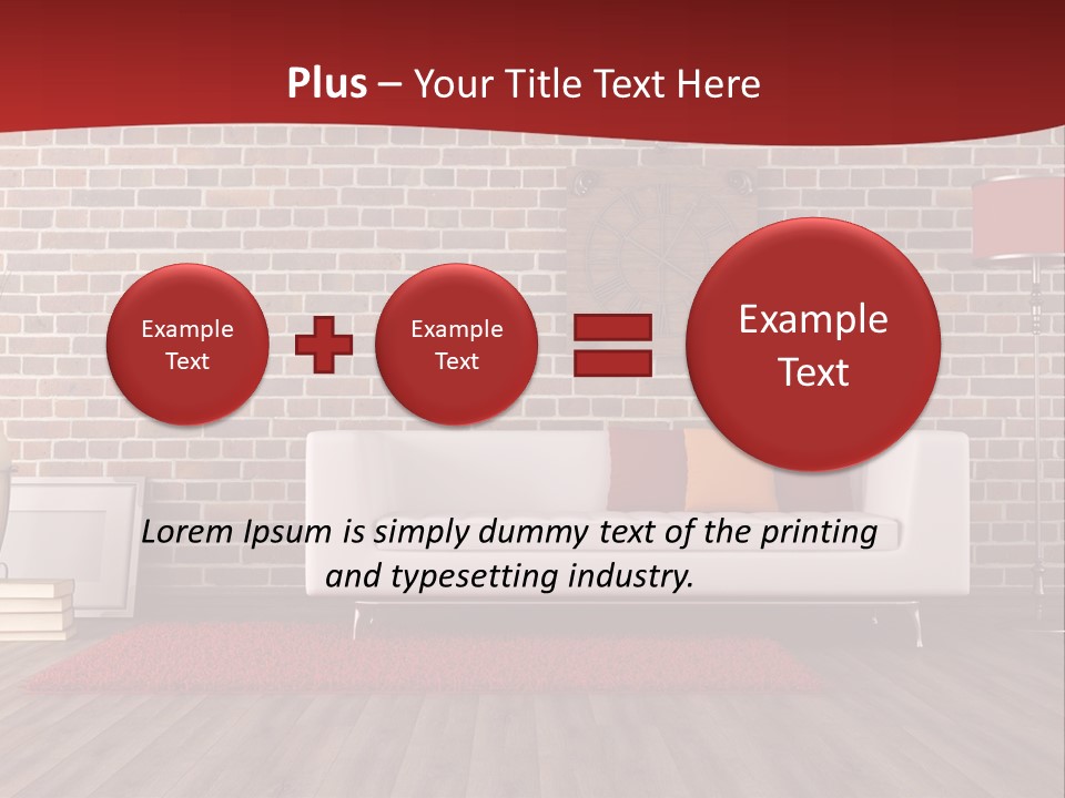 Room Wooden Clock PowerPoint Template