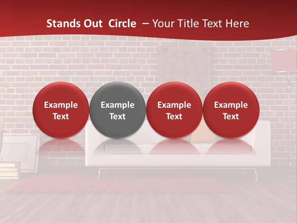 Room Wooden Clock PowerPoint Template